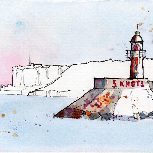 Breakwater to Berryhead - Original A5 Art