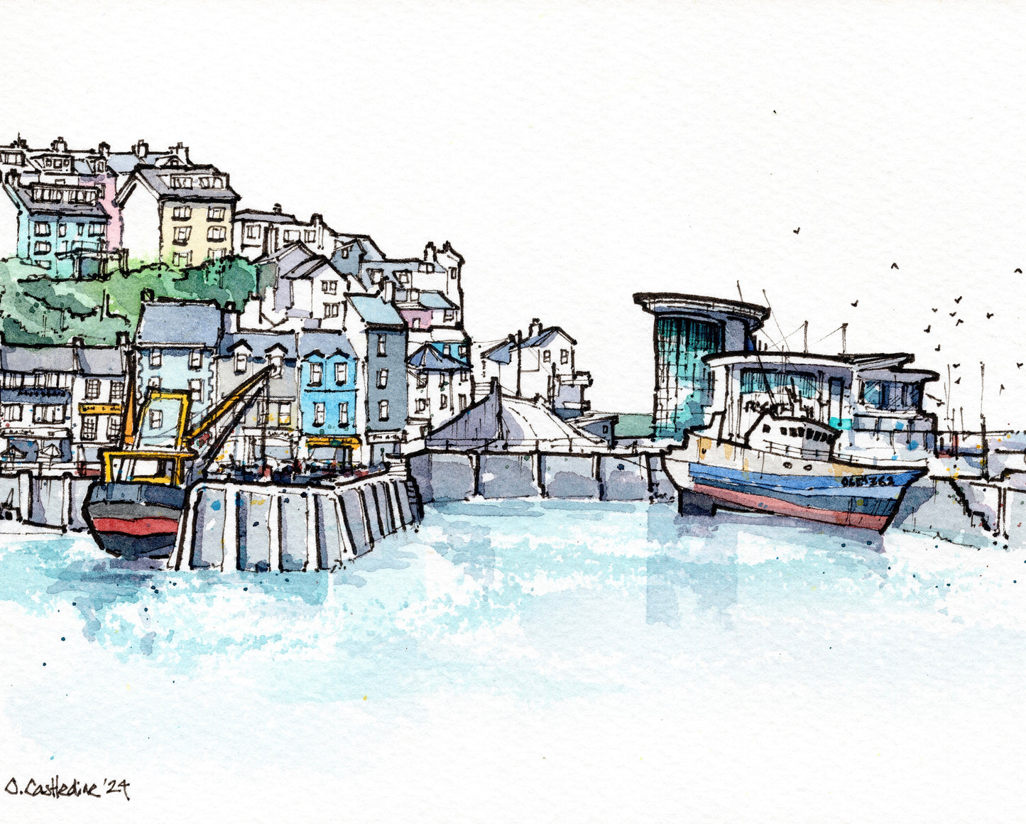 Gulls Over The Rockfish Brixham (Free Post)