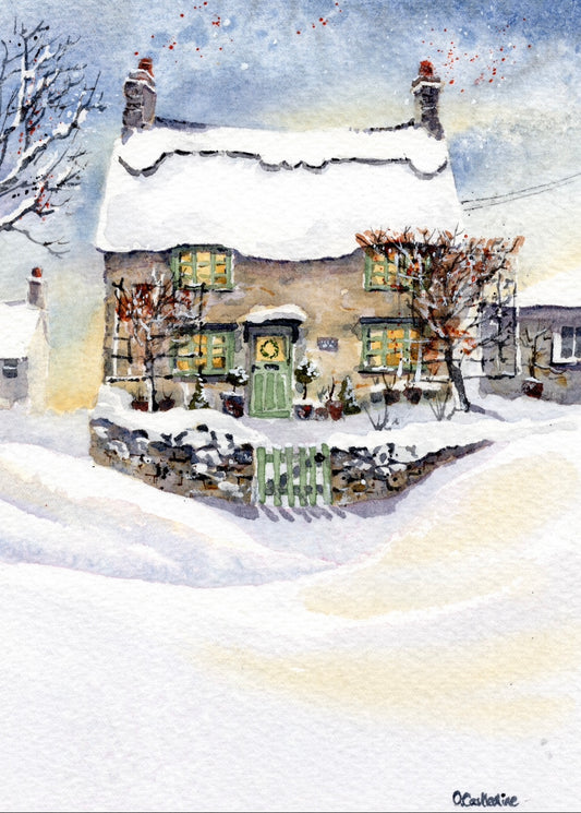 Winter Cottage - Giclee Print