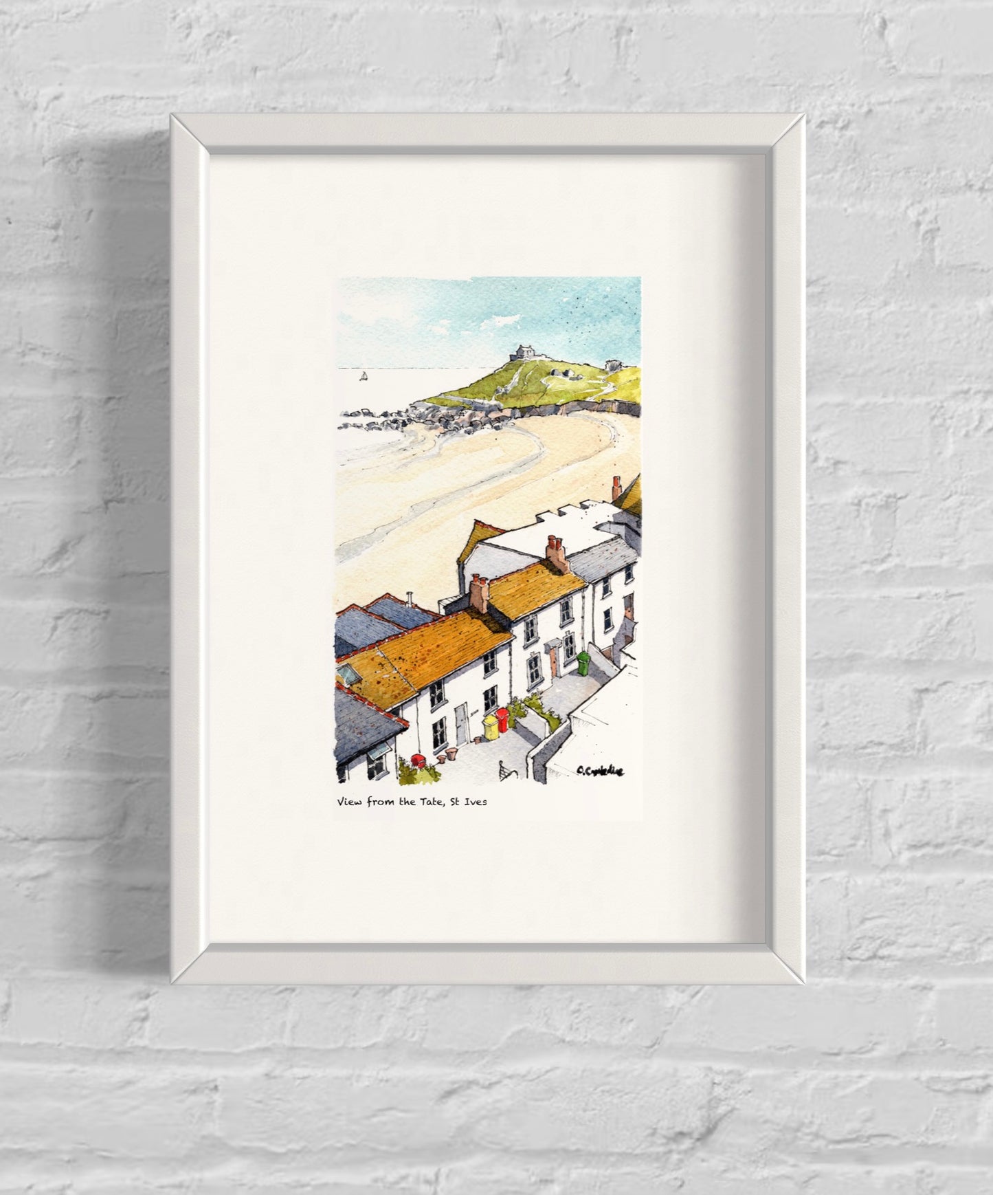 St Ives - View From The Tate, Mounted Print