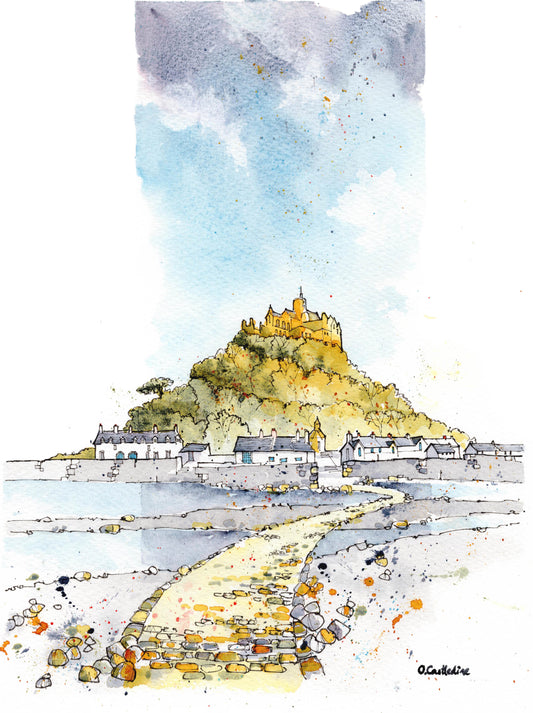 St Michaels Mount - A4 Fine Art Print