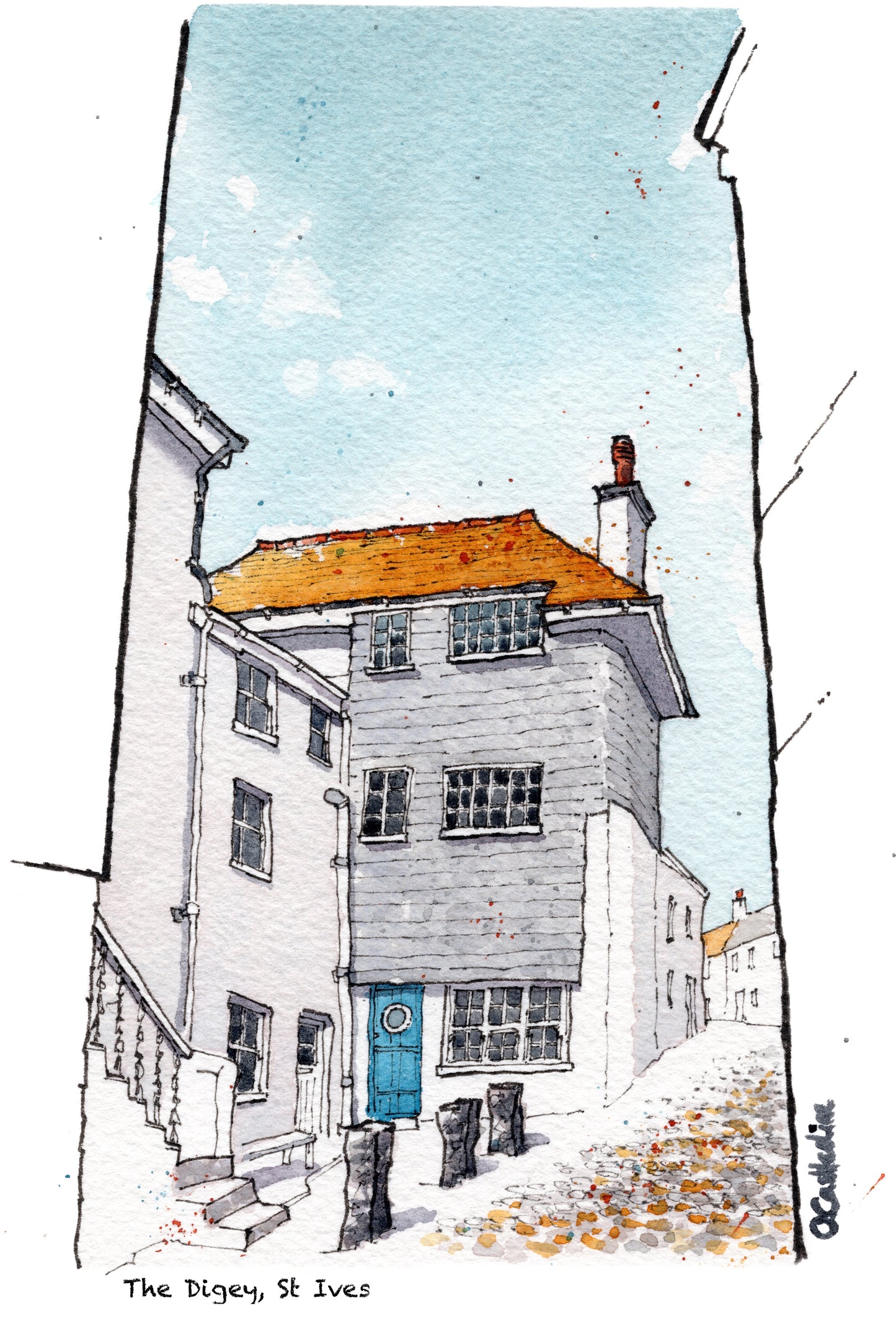 The Digey, St Ives - Mounted Print