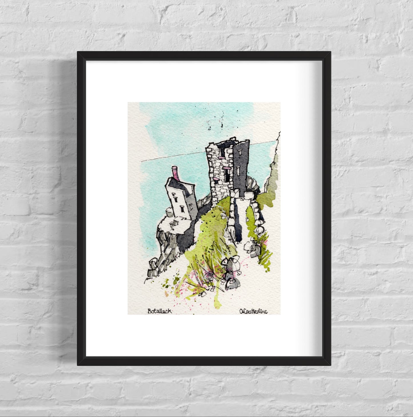 Tin Mines, Botallack - A6 Mounted Original Art