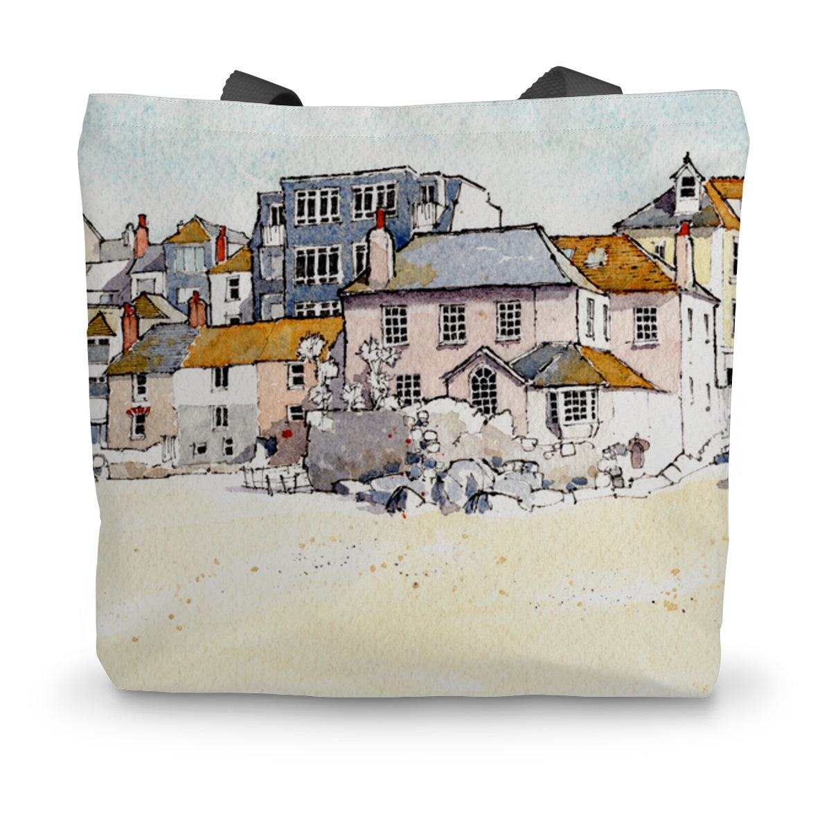 St Ives Cornwall Harbour Beach Canvas Tote Bag