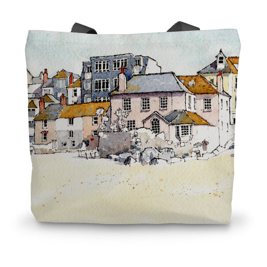 St Ives Cornwall Harbour Beach Canvas Tote Bag